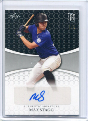 2022 Leaf Perfect Game Showcase Blank Back Black Max Stagg Auto 1/1