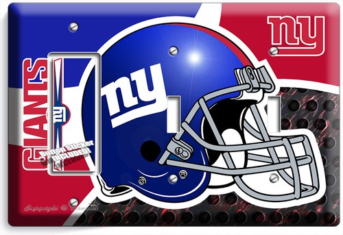 NEW YORK GIANTS NY FOOTBALL TEAM LIGHT SWITCH OUTLET WALL PLATES MAN CAVE DECOR - Picture 32 of 34