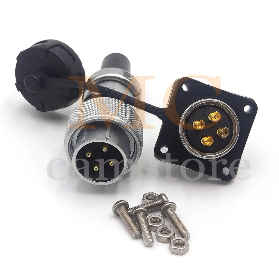 WEIPU 4pin Aviation Connector, WS20 Industrial Device Power Signal Plug Socket - Image 3 of 4