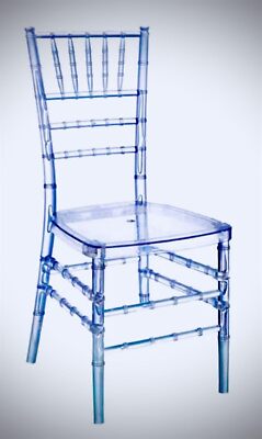 2x Acrylic Clear Ghost Vintage Chair, Wedding, Dinning L40xW40xH92