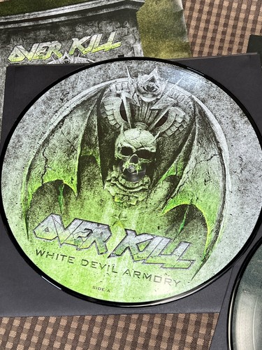 Overkill White Devil Armory Double 12" Pic Disc Vinyl LP Gatefold Thrash Metal - Picture 9 of 13