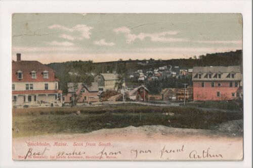 Cartolina J-687 Stoccolma Maine vista da sud 1906 UDB - Foto 1 di 1