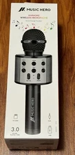 MUSIC HERO WIRELESS KARAOKE MICROPHONE WITH 5 WATT EFFECTS NEW SEALED