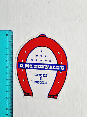 ADESIVO D. Mc Donald's Schuhe Sticker Aufkleber Vintage 80s Original