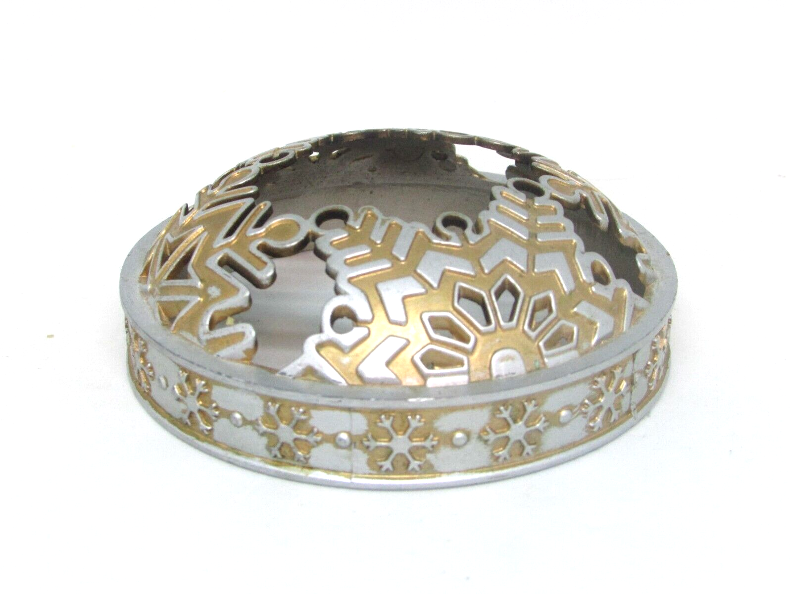 Yankee Candle Illuma Lid, Silver and Gold SNOWFLAKES, Winter Christmas