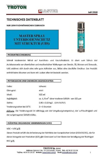 Troton Gravex Spray Schwarz 3 x 500ml UBS Unterbodenschutz Struktur Anti Schutz - Bild 2 von 5