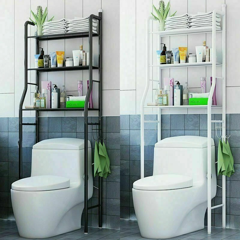 Black 3-Tier Over-The-Toilet Space Saver