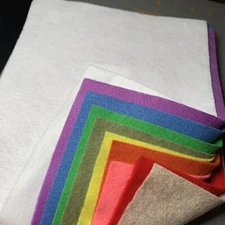 LOT OF 10 SHEETS / 9" X 12" FELT SQUARE / MULTIPLE COLORS / NEW