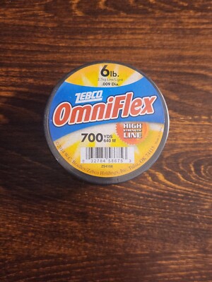 ZEBCO OMNIFLEX 6LB HIGH STRENGTH MONOFILAMENT ( NEW ) 700 YARDS