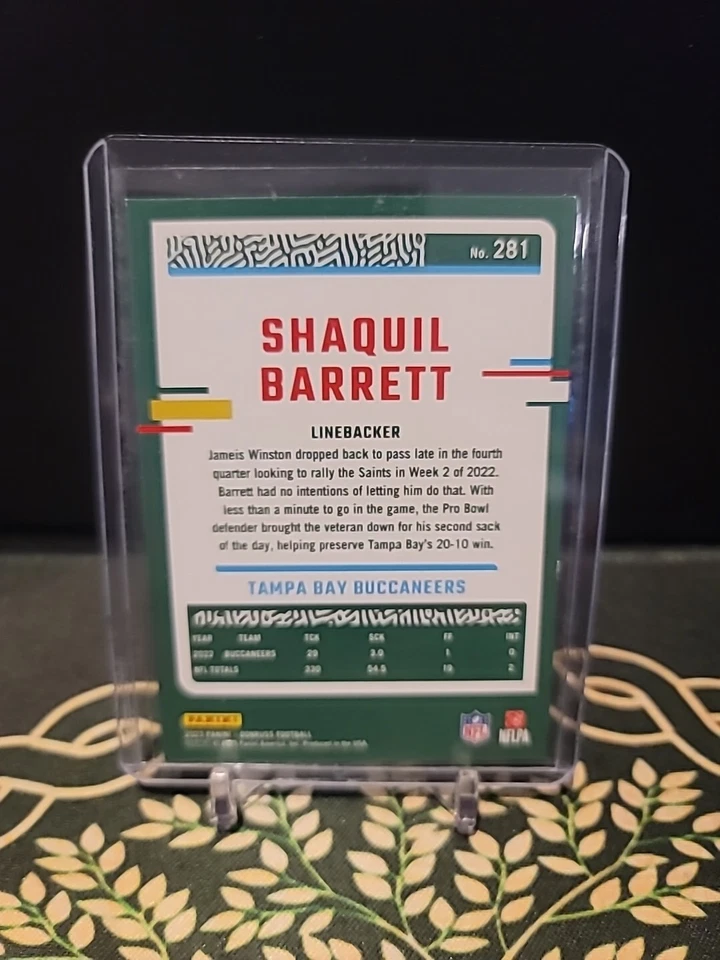 2023 Panini Donruss Press Proof Gold 1350 Shaquil Barrett #281 - Image 2 of 2