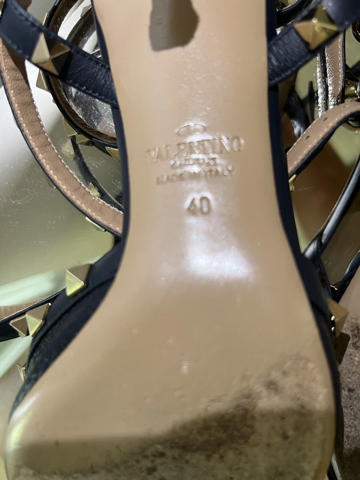 Autentiche décolleté Valentino taglia 40 nere con borchie Valentino