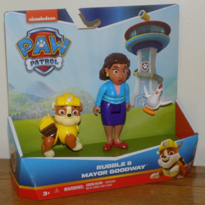 Paw Patrol Rubble, Mayor Goodway & Chickaletta Figuren / Figurenpaket - BRANDNEU
