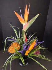 Medium Sized Tropical table centerpiece. Hawaiian floral arrangements