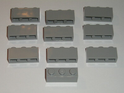  Lego 10 x Basic Stein 1x3 hoch in grau neu hellgrau 3622 (FF)