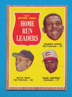 SHARP EX-MT+/- MAYS CEPEDA ROBINSON 1962 TOPPS #54 WILLIE UNCREASED *TPHLC-2180