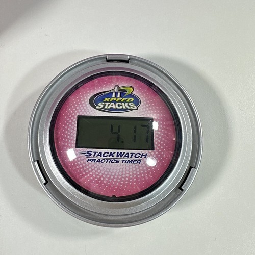 Speed Stacks Official WSSA 12 Cup Pink Leopard Print Timer & carry Case Stackers - Picture 2 of 11