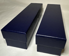 Lot of 2 Blue Coin Storage Box 2  x 2"x9" Flip Holders Cardboard Collectors Cents