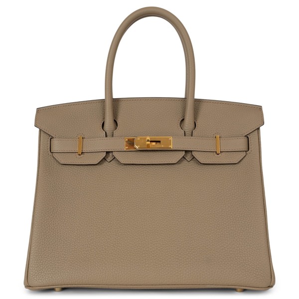 71355 authentische HERMES beige Marfa Togo Leder BIRKIN 30 Tasche Ghw