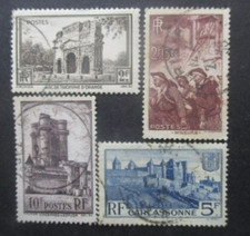 FRANCE-1938- N°389 - 390 - 392 et 393 oblitérés