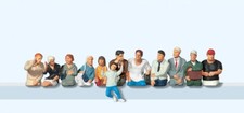Preiser 10386 Sitzende Fahrgäste für Bus und Bahn 12 Figuren H0 1:87 handbemalt