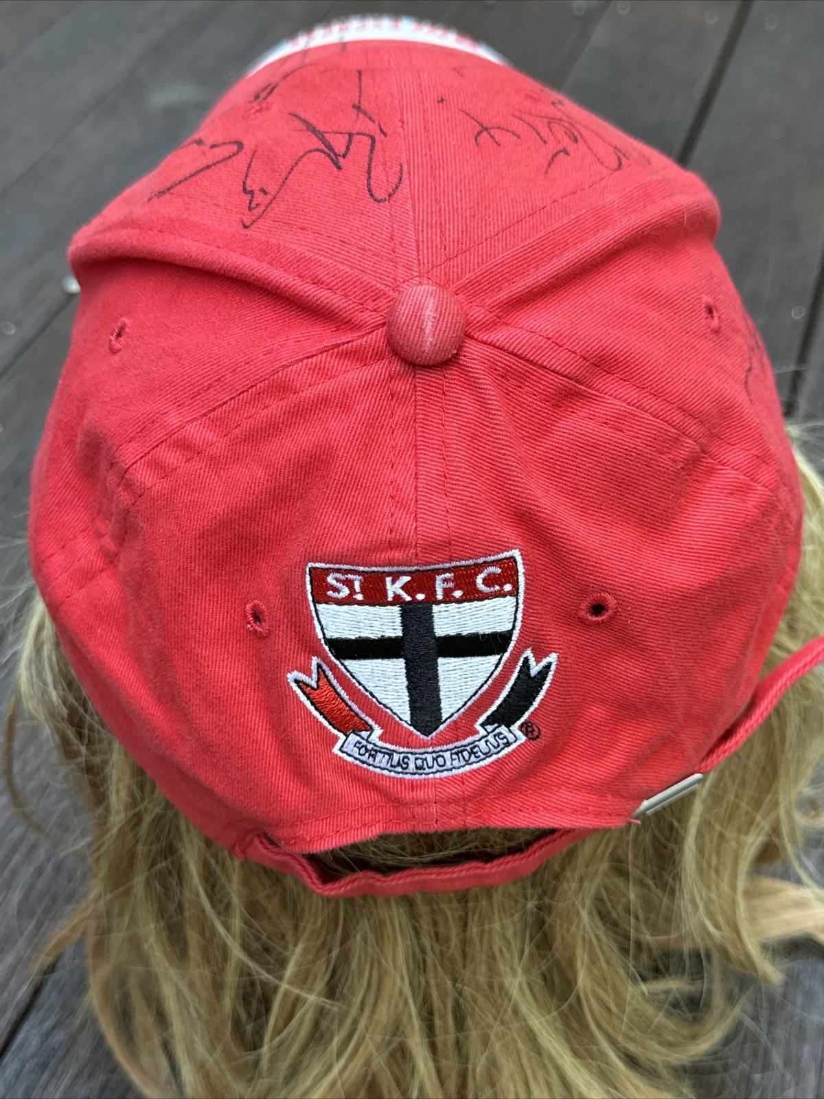 Baseball Cap Hat St.Kilda Saints Rare Signed 8 Signatures Bill Express Brand image 3