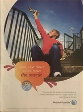 2011 AT&T Innovation PRINT AD Young Boy Plane Next Move World - Rethink Possible