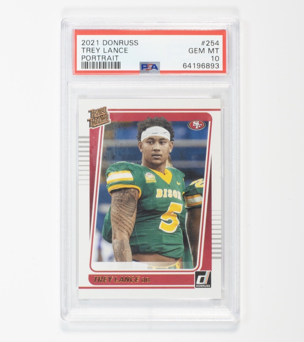 2021 Panini Donruss Rated Rookie Portrait Trey Lance #254RC PSA 10! LOW POP!