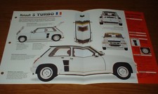 1984 RENAULT 5 TURBO 2 ORIGINAL IMP BROCHURE SPECS INFO 84 80 81 82 83 85 86