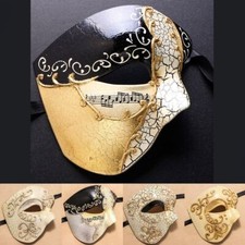 Man Masquerade Mask Phantom of Opera - Mardi Gras Half Face Party Venetian Mask