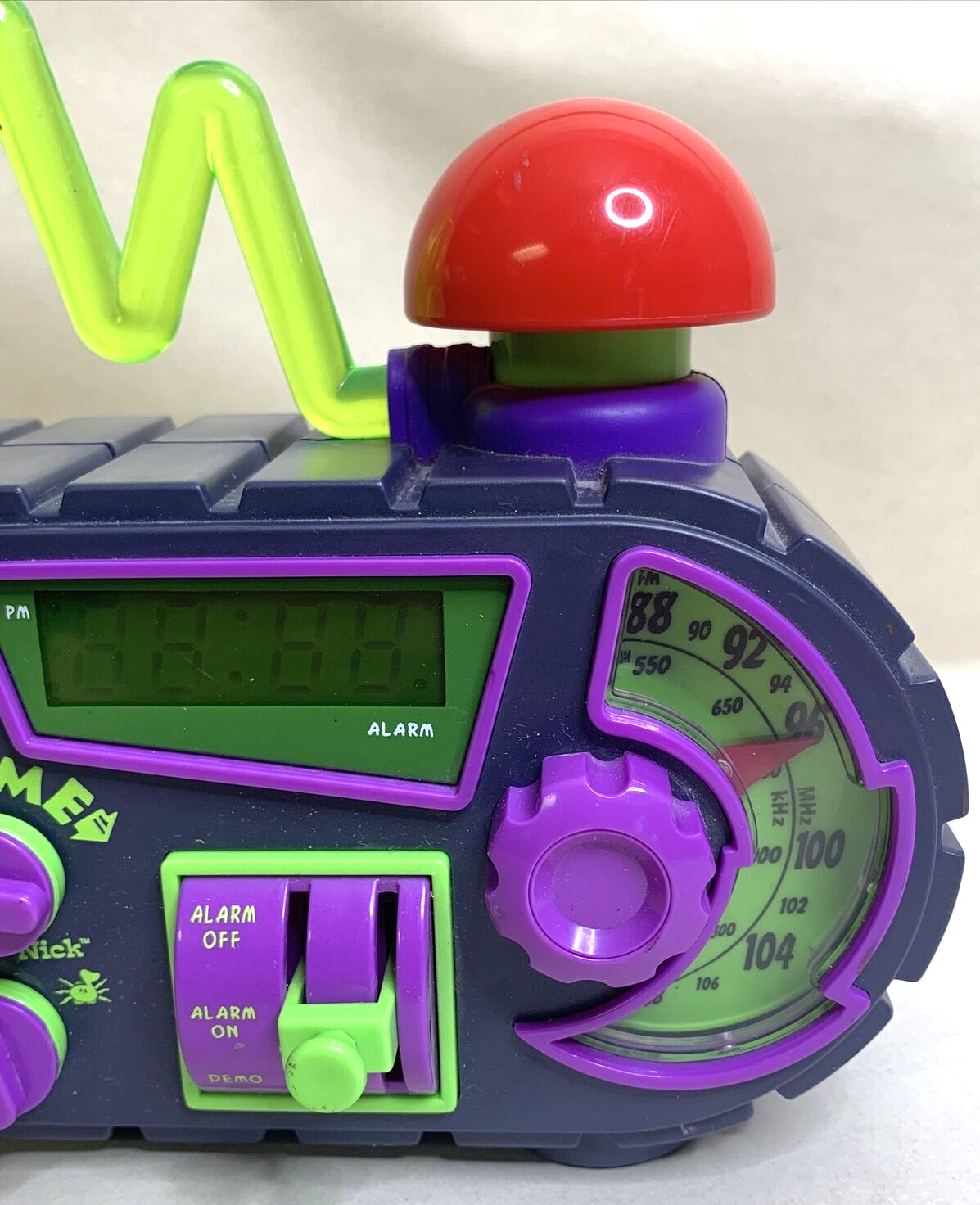 Nickelodeon Time Blaster Alarm Clock Radio Tested Works With Instruction Manual