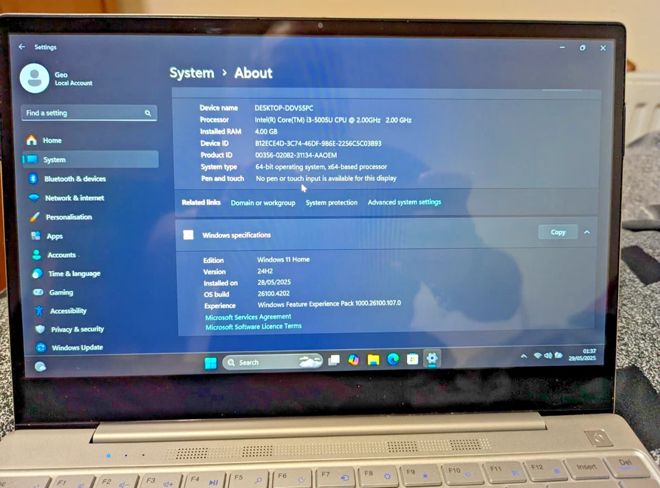 GEO GeoBook 3Si 13.3 inch Windows 11 Laptop Full HD Intel Core i3 Processor 128G - Image 2 of 4