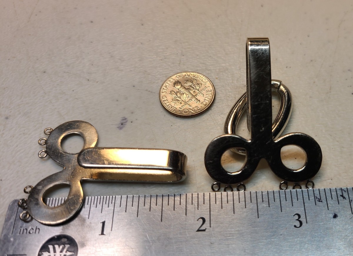 Vtg Signed Miriam Haskell Hook Necklace Clasp Turtle Dove Flower