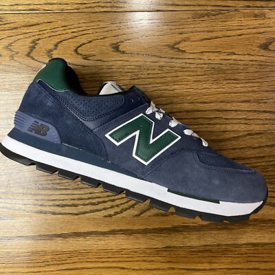 Size 9 Men's New Balance 574 Rugged Sneakers ML574DSW Navy Blue Grey Green NEW