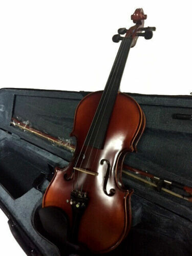 NEW 4/4 FULL SIZE VINTAGE DARK FLAMED CONCERT VIOLIN/FIDDLE-GERMAN - Picture 1 of 7