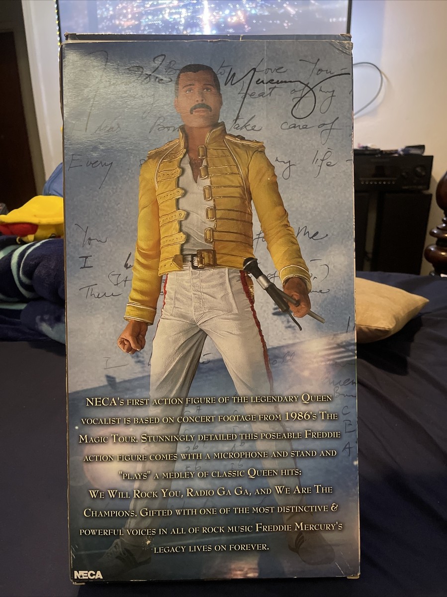 NECA Freddie Mercury 18 Inch Sound Gimmick Built-In Action NECA Freddie Mercury 18 Inch Sound Gimmick Built-In Action