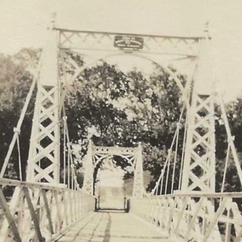 Vintage Photo Of Suspension Bridge 1930s Transportation Snapshot eBay