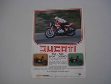 advertising Pubblicità 1977 DUCATI 350/500 SPORT DESMO
