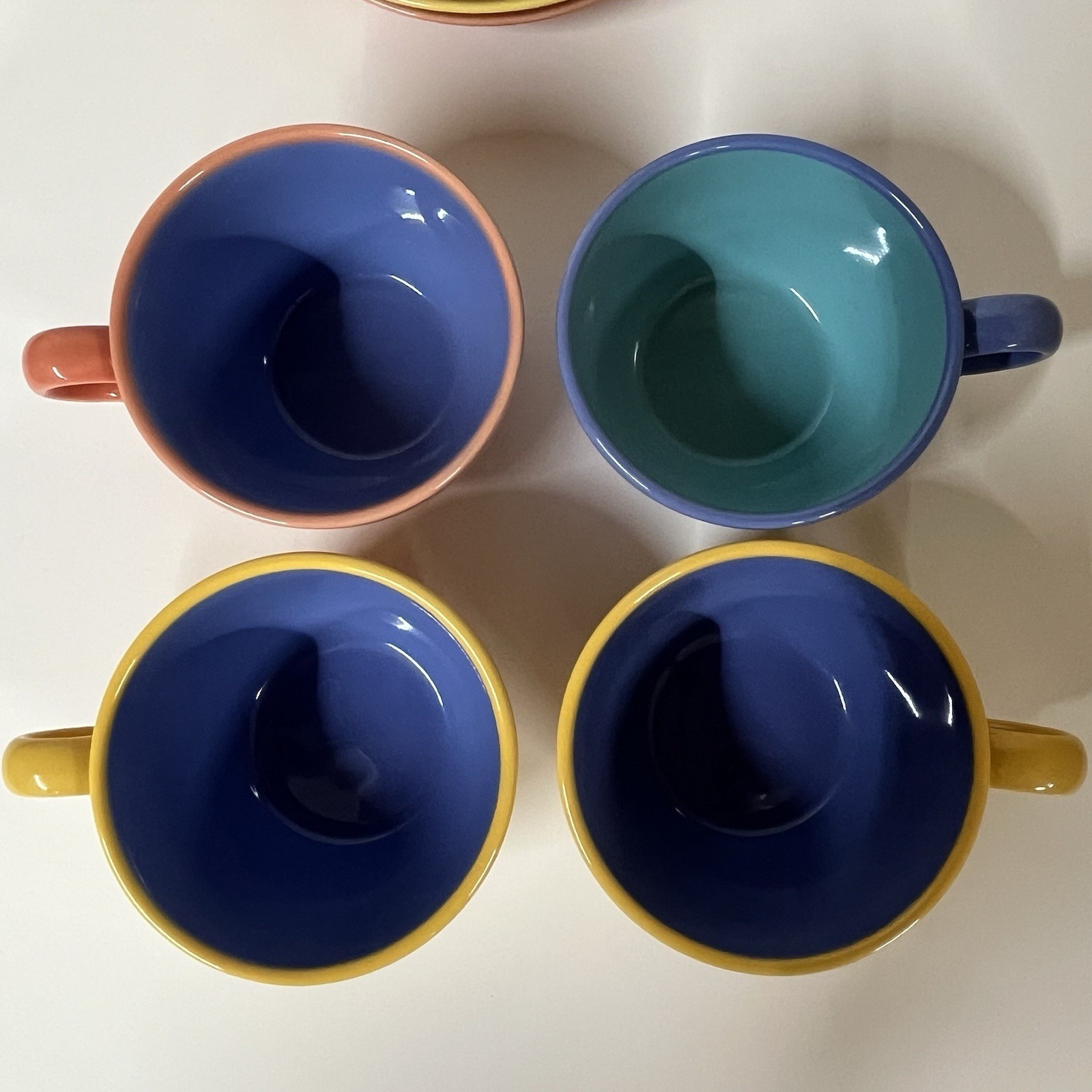 Lindt Stymeist Colorways Teacups And Saucers 7 Pieces Multicolored Japan