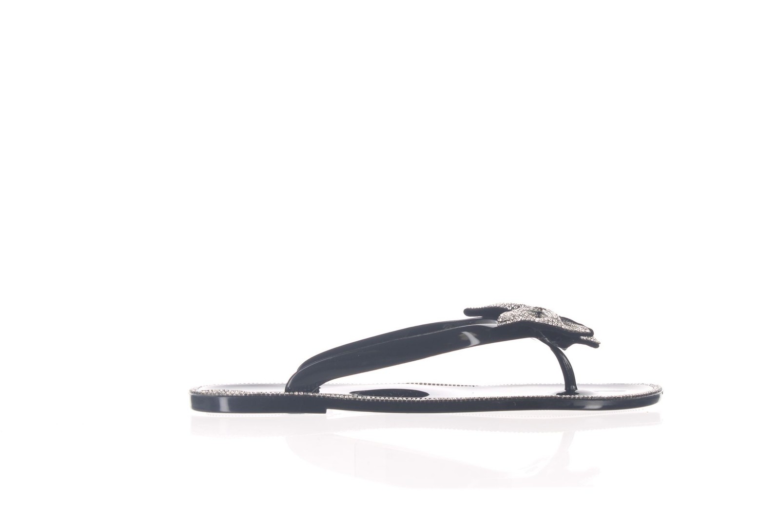 Женские летние черные сандалии с Т-образным ремешком Shoe Land, размер 7