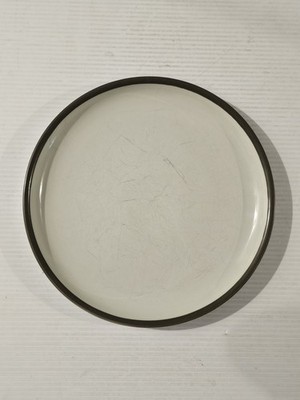 1 (One) Denby Langley Camelot Dark Green Rim 10'' Dinner Plate.