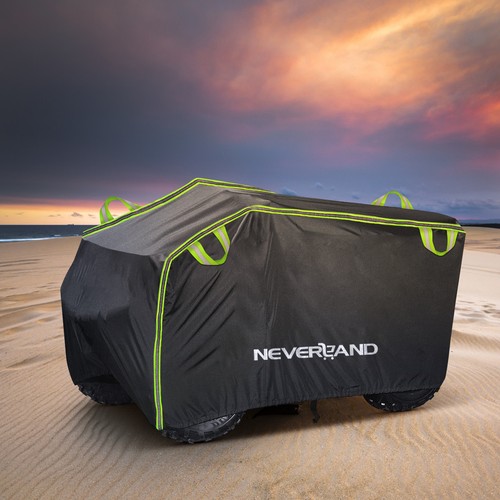 Waterproof ATV Cover XXXL Dust Snow Sun Protection with Green Reflective Stripe - Picture 12 of 18