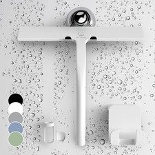 Duschabzieher Fenster Glas Reiniger 23 cm Silikon Edelstahlkern modern Weiß