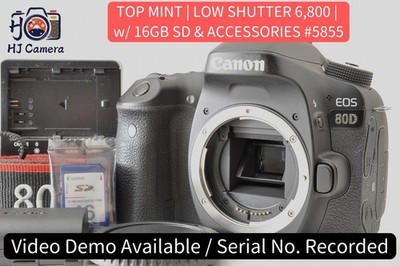 [TOP NEUWERTIG] Canon EOS 80D Digital SLR Body Low Shutter 6800 16GB...