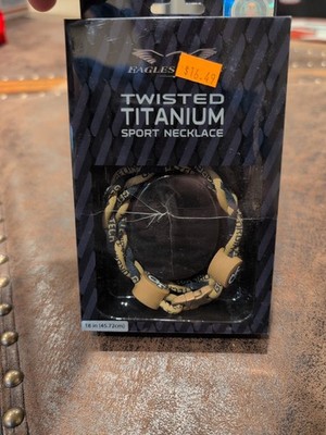 Georgia Tech Twisted Titanium Sport Necklace Size 18 Inches