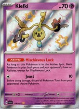 Klefki 159/091 Paldean Fates Shiny Rare Pokemon Near Mint Holo