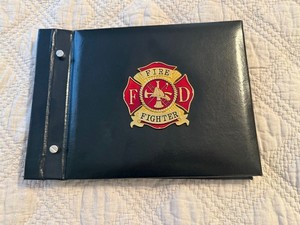 Fire Fighter Department Scrap Book Picture Photo Postcard Album