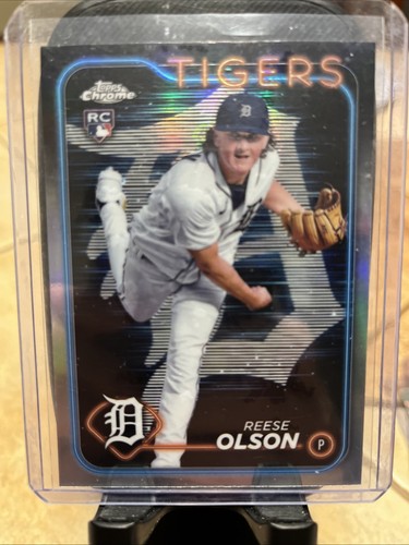 2024 Topps Chrome Reese Olson Rookie Lightboard Logo SSP #40 Tigers