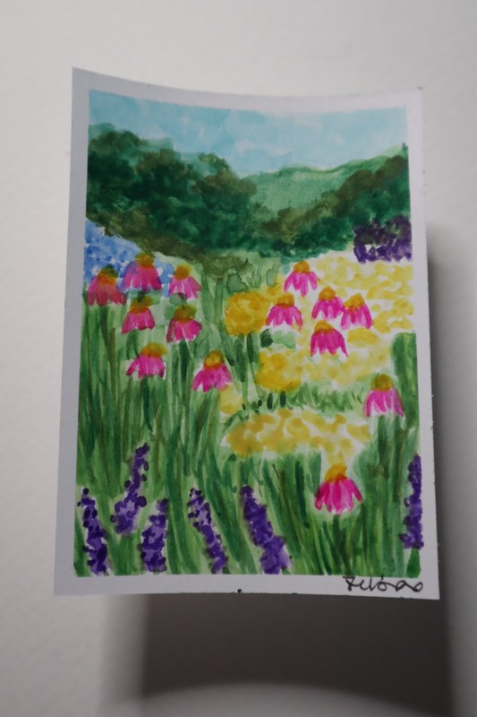 Original one-of-a-kind watercolor ACEO / ATC by Anna Felix Earnest