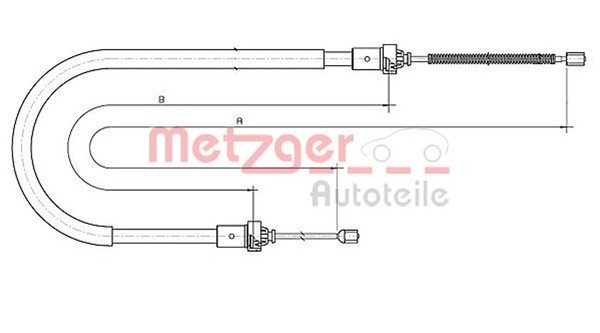 Metzger Autoteile Bremsseil Seilzug Feststellbremse 10.6892 FüR Dacia Logan Mcv-image