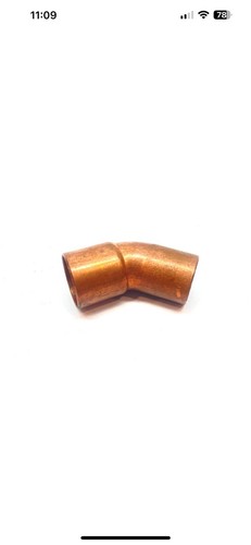 Nibco 9046400 1" 45-Deg Street Copper Elbow Fitting, 1" x 1" Ftg x C, WROT